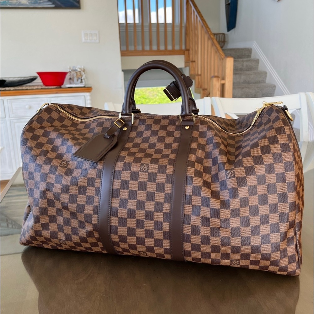 Louis Vuitton Keepall Bandouliere, Damien Ebene 55 Brown in original box
